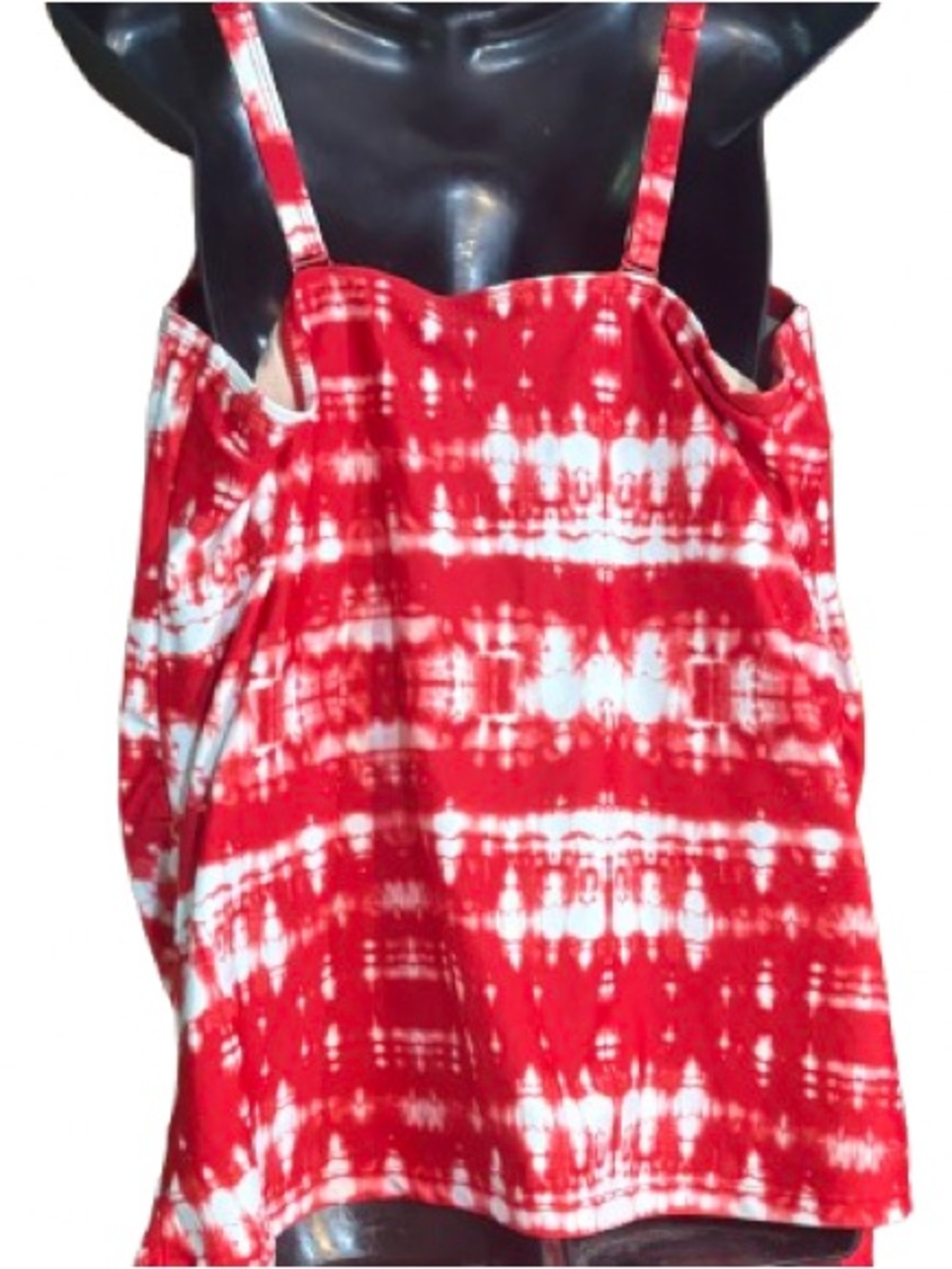 Swim by Cacique tankini swimsuit top ruched decorative cutout 42 - Picture 6 of 11
